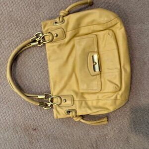 Yellow leather Coach purse
